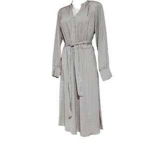 H&M Black and White Checkered Midi Dress